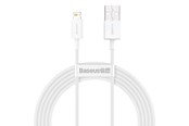 USB - Baseus Superior Series Cable USB to iP 2.4A 2m (white) - CALYS-C02