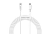 USB - Baseus Superior Series Cable USB-C to USB-C 100W 1m (white) - CATYS-B02