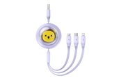 USB - Baseus Charging Cable 3w1  USB to USB-C USB-M Lightning 3.5A 1.1m (purple) - P10362900511-00