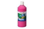 Kreative leker - Creall Transparent Paint Pink 500ml - 23030