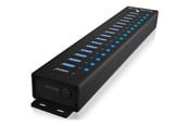 USB-hub - ICY BOX IB-HUB1717-U3 USB-hub - 17 porter - Svart - IB-HUB1717-U3