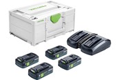 Batterier & Ladere - Festool Energy-Set SYS 18V 4x4.0/TCL 6 DUO - 577104