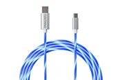 Spill - Tilbehør - Oniverse USB-A USB-C LED Fast Charging Cable 2 m - Charging cable for wireless game controller - ONICAB1-TYPEC2-WHT