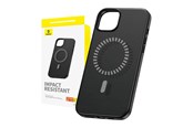 Mobil - Deksel og etui - Baseus Magnetic Phone Case for iPhone 15 Plus  Fauxther Series (Black) - P60157305113-02