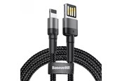 USB - Baseus Cafule Double-sided USB Lightning Cable 1.5A 2m (Gray+Black) - CALKLF-HG1