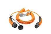 Lading av elbil - LAPP Type 2 Spiral Charging Cable, up to 11 kW, 5 m, orange - 4064727470184