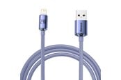 USB - Baseus Crystal Shine cable USB to Lightning 2.4A 2m (purple) - CAJY000105