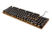 Tastatur - Deltaco Orange LED - Gamingtastatur - Belgisk fransk - Svart - GAM-021FR