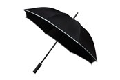 Fritid & Reise - Falcone Golf Umbrella - Reflecting Piping - 102 cm - Black - GP-60-8120