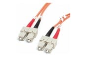 Nettverkskabel - 2m Fiber Optic Cable - Multimode Duplex 62.5/125 - LSZH - SC/SC - OM1 - SC to SC Fiber Patch Cable (FIBSCSC2) - network cable - 2 m - FIBSCSC2