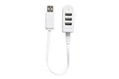 USB-hub - Kikkerland Handy Hub USB-hub - 3 porter - Hvit - US171-EU