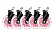 Gamingstol - Deltaco Casters for gaming chairs 5pcs Pink - GAM-157-P