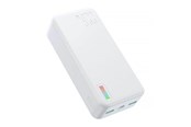 Nødlader - Joyroom Power Bank Dazzling 22.5W 30000mAh JR-QP196 (white) Nødlader - Hvit - 30000 mAh - JR-QP196 White