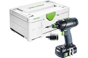 Skru/Bormaskin - Festool T 18+3 Basic drill/driver 18 V 1 x battery 4 Ah - FE 577051