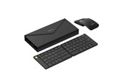 Tastatur - DeLUX Set Wireless foldable Keyboard Delux KF10 and mouse MF10PR - Tastatur & Mussett - Svart - KF10+MF10PRO