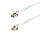 Nettverkskabel - 3m (10ft) LC to LC (UPC) OM4 Multimode Fiber Optic Cable w/Push Pull Tabs 50/125µm 100G Networks Bend Insensitive Low Insertion Loss - LSZH Fiber Patch Cord (450FBLCLC3PP) - patch cable - 3 m - aqua - 450FBLCLC3PP