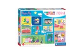 Puslespill - Clementoni Puzzles Peppa Pig 10in1 Gulv - 20271