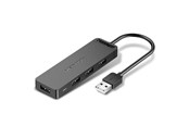 USB-hub - Vention 4-Port USB 2.0 Hub With Power Supply 0.15M Black USB-hub - USB 2.0 - 4 porter - Svart - CHMBB