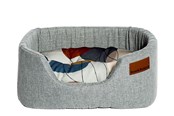 Hund - Danish Design Colour Block Silver Lux Slumber Bed M - D01921