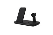 Mobil - Adaptere og ladere - GEAR Wireless Tripple QI Charger USB-C Port 20W tot. Black Mobile/Watch/Airpods - 665102