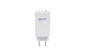 Mobil - Adaptere og ladere - GEAR Charger GAN 220V 2xUSB-C + 1xUSB-A PD 45W + 18W + 3A (total 65W) White - 665088