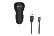 Mobil - Adaptere og ladere - GEAR Charger 12V 1xUSB 1A Black Lightning Cable 1m MFI - 665008