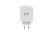 Mobil - Adaptere og ladere - GEAR Charger 220V 4xUSB-A 5A/25W White - 665096