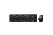 Tastatur - RAPOO Keyboard/Mice Set NX8020 Wired USB Black - Tastatur & Mussett - Nordisk - Svart - 12323