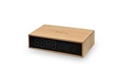 Mobil - Adaptere og ladere - Mikamax Bamboo Wireless Charger Clock - 05103