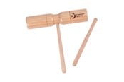 Treleker - Classic World Wooden Tone Block with Handle and Stick - 40505