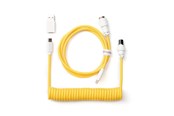 Tastatur - Keychron Coiled Aviator USB-C Cable Straight - Yellow - Upgrade Accessories - Gul - Cab-16