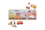 Babyleker - Bigjigs Wooden Magnet Set City 16 pcs. - BJ910