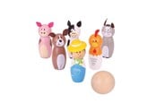 Treleker - Bigjigs Wooden Bowling Set Farm 7 pcs. - BJ955