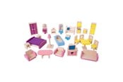 Treleker - Bigjigs Wooden Dollhouse Furniture 27dlg. - JT116