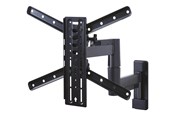 Veggmontering, AV-braketter & AV-møbler - Sanus FMF319 mounting kit - full-motion - for LCD display - black 25 kg 55" From 75 x 75 mm - FMF319-B2