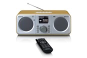 DAB, nettverks- og klokkeradio - Lenco DIR-141WD radio - Wood/Silver - DAB+/FM - Stereo - Sølv - DIR-141WD