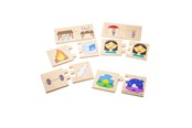 Puslespill - Bigjigs Wooden Jigsaw Puzzle Opposites 32pcs. Tre - 34028