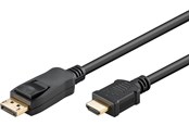 Skjermkabel - Pro DisplayPort 1.2 - HDMI 2.0 - Skjermkabel - 5m - Svart - DP12HDMI20-BLK-5