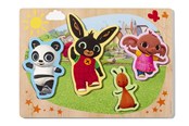 Puslespill - Bambolino Toys Bing Wooden Shape Puzzle 5pcs. Tre - 19098