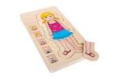 Puslespill - Small Foot - Wooden Body Puzzle Girl 29st. Tre - 5814