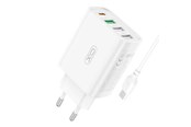 Mobil - Adaptere og ladere - XO Wall charger  L120 3x USB 1x USB-C 18W (white) - L120