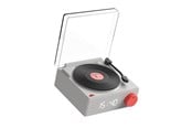 Dekorasjon - MOB Speaker Alarm Clock Vinyl Retro Grey - VS-80-GR1