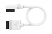 Kabinett-tilbehør - Corsair iCUE LINK Cable - 20cm - Straight & 90° Connector - White - CL-9011131-WW