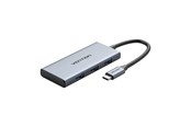 USB-hub - Vention TOOHB USB-C to HDMI 3x USB 3.0 SD TF hub 0.15m (Gray) USB-hub - USB 3.0 - 3 porter - Grå - TOOHB