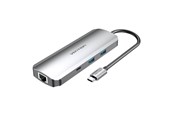 Dokkingstasjon - Vention Docking station with USB-C to HDMI USB-C 2x USB3.0 RJ45 SD TF 3.5mm PD 0.15m - TOMHB