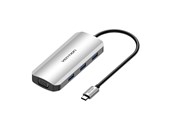 Dokkingstasjon - Vention USB-C Docking Station to HDMI VGA 3x USB 3.0 PD 0.15m Gray - TOIHB