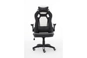 Gamingstol - Raptor Gaming Chair GS-40 Full Size Imitation Leater & Foam Black/White - RG-GS-50 black/white