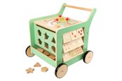 Babyleker - Small Foot Wooden Baby Walker Walker Activity Center Pastel Green - 10947