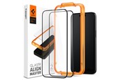 Mobil - Beskyttelsesglass - Spigen Glass tR AlignMaster 2 Pack - FC Black - iPhone 15 Pro - AGL06895