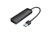 USB-hub - Vention USB 3.0 Hub with 4 Ports and Power Adapter 1m Black USB-hub - USB 3.0 - 4 porter - Svart - CHLBF